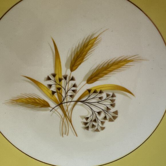 Set of 7 Vintage Soup Bowls - Century Service Autumn Gold Wheat 8 1/4" - Picture 3 of 4